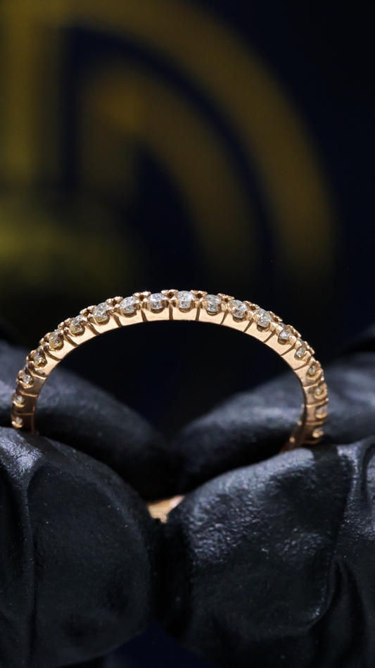 Round Brilliant Diamond Eternity Band in 14K Rose Gold | 0.35 CTW Slim Shared-Prong Setting