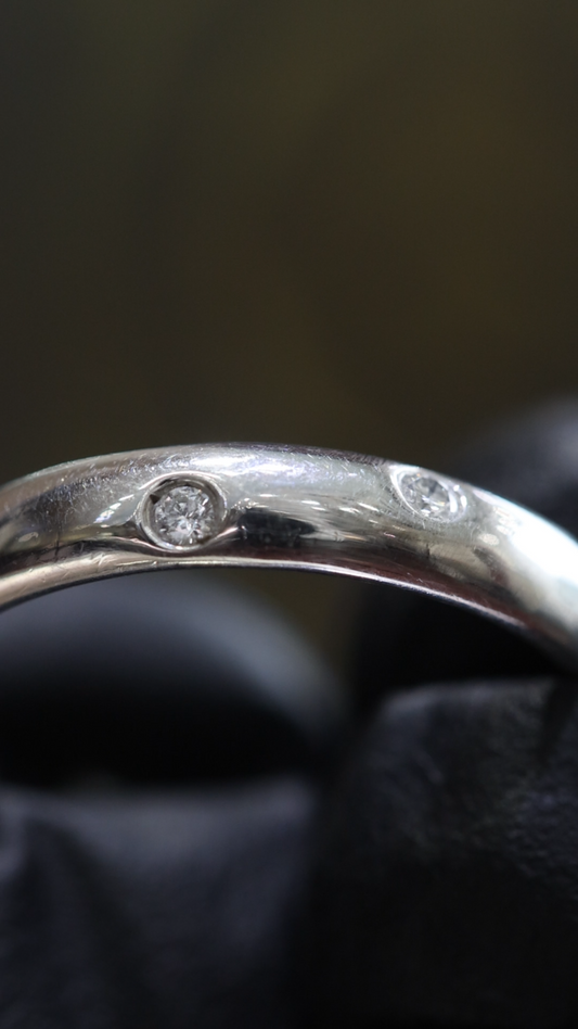 Bezel-Set Diamond Eternity Band in Platinum | 0.22ctw GH/SI