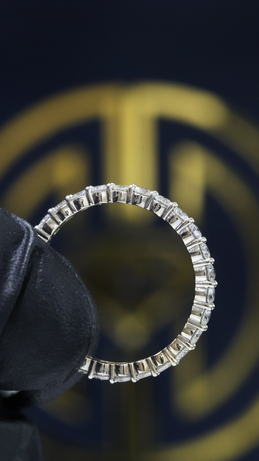 Natural Diamond Eternity Band in 14K White Gold | 1.00 CT houston jeweler