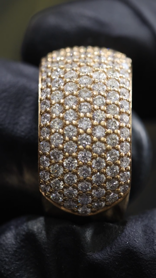 Pavé Diamond Band in Yellow Gold | 1.20 CTW