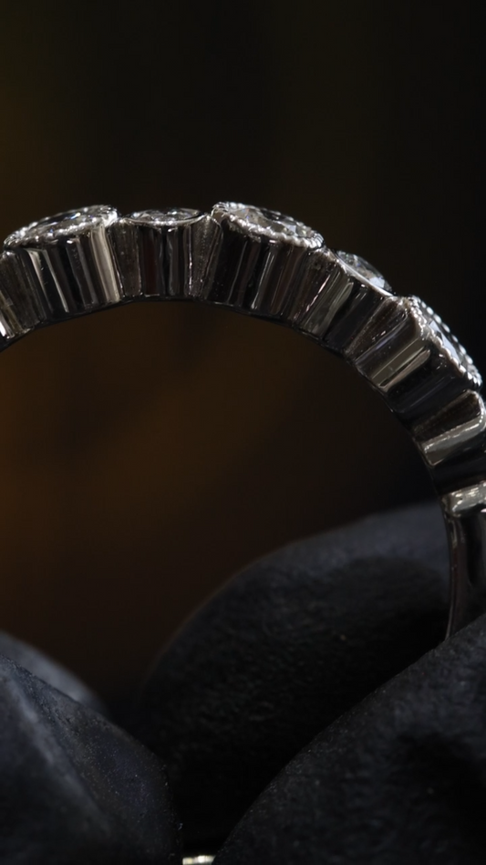 Bezel Diamond Band Half Eternity | .55 CTW