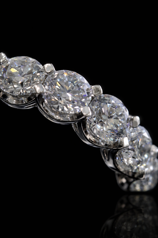 Emerald-Cut Diamond Eternity Band in White Gold | 4.02 CTW