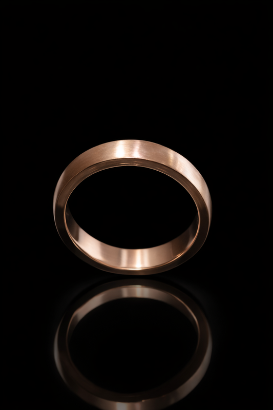 Men’s Classic Brushed Wedding Band in Rose Gold