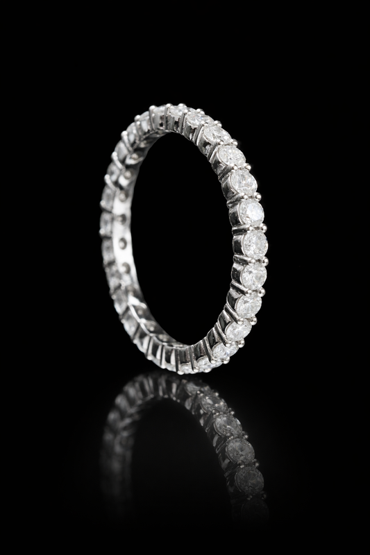 Natural Diamond Eternity Band in 14K White Gold | 1.00 CT houston jeweler