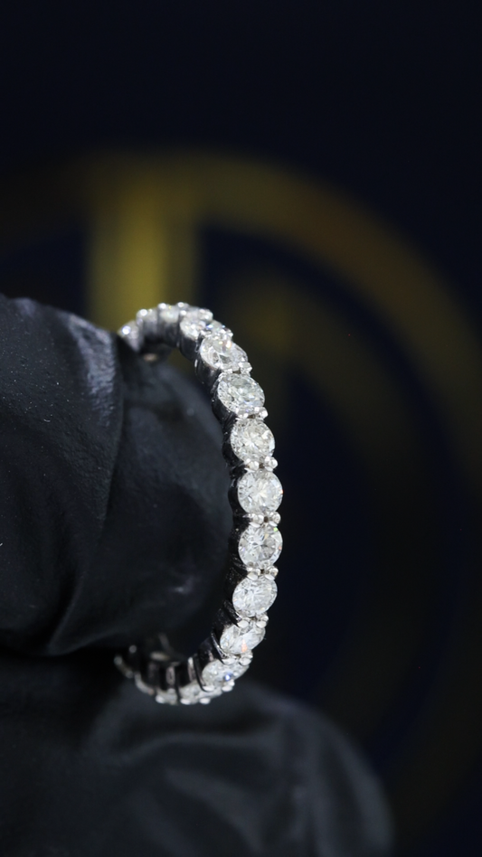 Natural Diamond Eternity Band in 14K White Gold | 1.42ct houston jeweler